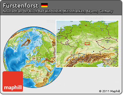 Physical Location Map of Fürstenforst