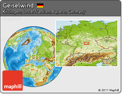 Physical Location Map of Geiselwind