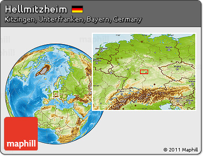 Physical Location Map of Hellmitzheim