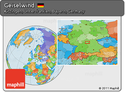 Political Location Map of Geiselwind