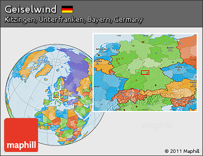 Political Location Map of Geiselwind