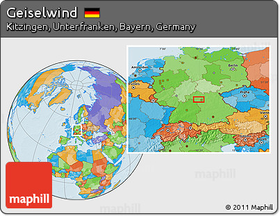 Political Location Map of Geiselwind