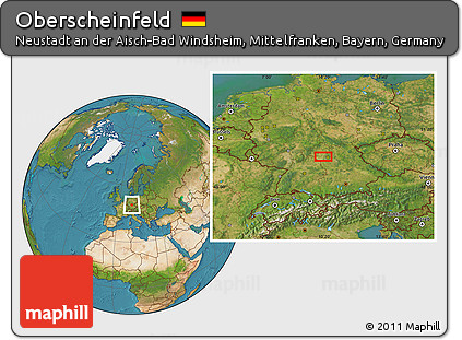 Satellite Location Map of Oberscheinfeld