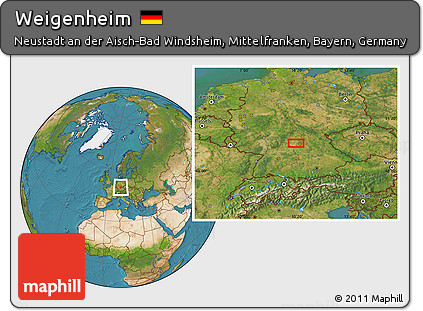 Satellite Location Map of Weigenheim