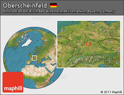 Satellite Location Map of Oberscheinfeld