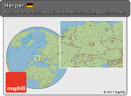 Savanna Style Location Map of Herper