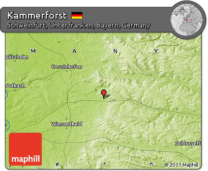 Physical Map of Kammerforst