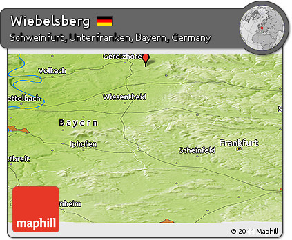 Physical Panoramic Map of Wiebelsberg