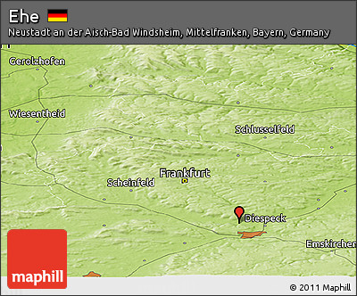 Physical Panoramic Map of Ehe