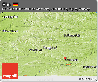 Physical Panoramic Map of Ehe