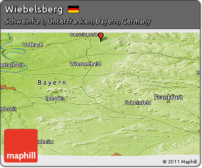 Physical Panoramic Map of Wiebelsberg