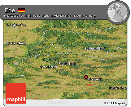 Satellite Panoramic Map of Ehe
