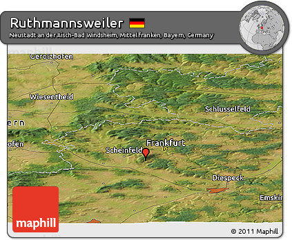 Satellite Panoramic Map of Ruthmannsweiler