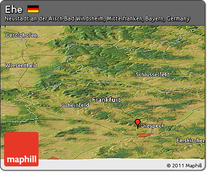 Satellite Panoramic Map of Ehe