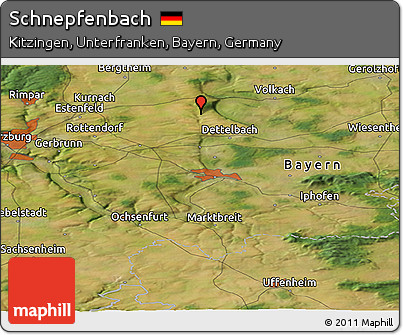Satellite Panoramic Map of Schnepfenbach