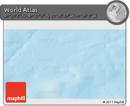 Shaded Relief 3D Map of the Area around 49° 43' 37" N, 10° 7' 30" W