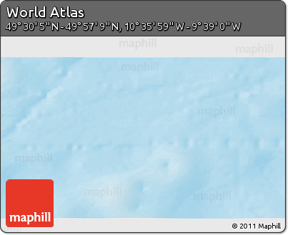 Shaded Relief 3D Map of the Area around 49° 43' 37" N, 10° 7' 30" W