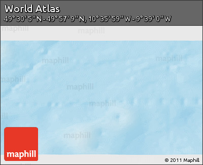 Shaded Relief 3D Map of the Area around 49° 43' 37" N, 10° 7' 30" W