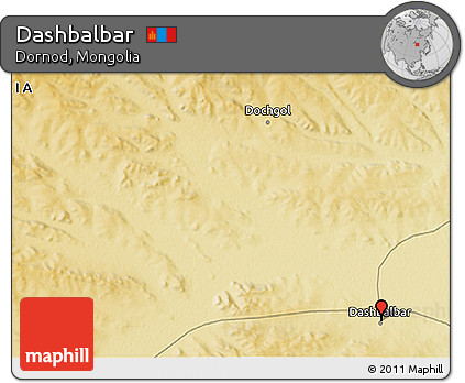 Physical 3D Map of Dashbalbar