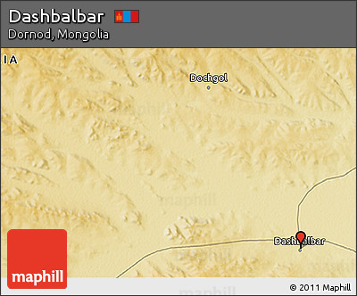 Physical 3D Map of Dashbalbar