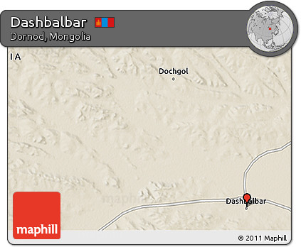 Shaded Relief 3D Map of Dashbalbar