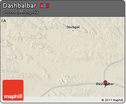 Shaded Relief 3D Map of Dashbalbar