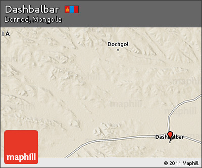 Shaded Relief 3D Map of Dashbalbar