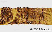 Physical Panoramic Map of the area around 49° 43' 37" N, 114° 40' 30" W