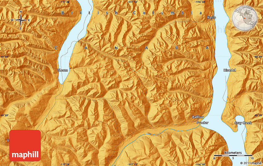Political Map of Kaslo