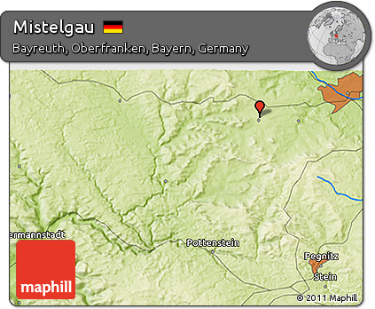 Physical 3D Map of Mistelgau