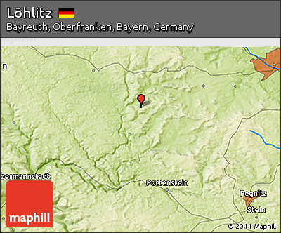 Physical 3D Map of Löhlitz