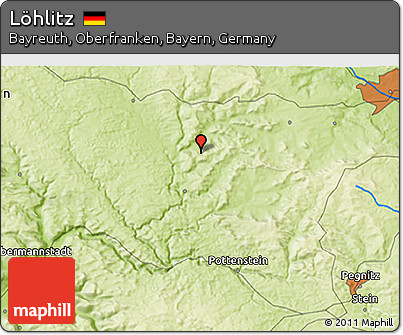 Physical 3D Map of Löhlitz