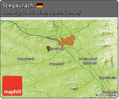 Physical 3D Map of Stegaurach