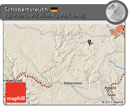 Shaded Relief 3D Map of Schobertsreuth