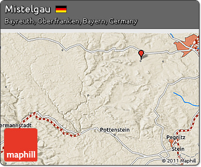 Shaded Relief 3D Map of Mistelgau