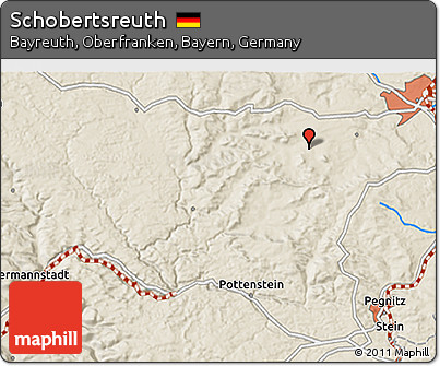 Shaded Relief 3D Map of Schobertsreuth