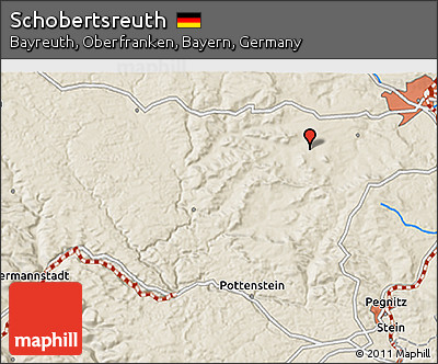Shaded Relief 3D Map of Schobertsreuth
