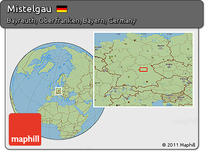 Savanna Style Location Map of Mistelgau