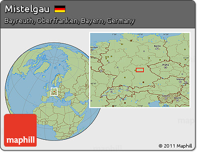 Savanna Style Location Map of Mistelgau