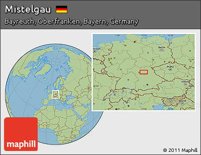 Savanna Style Location Map of Mistelgau