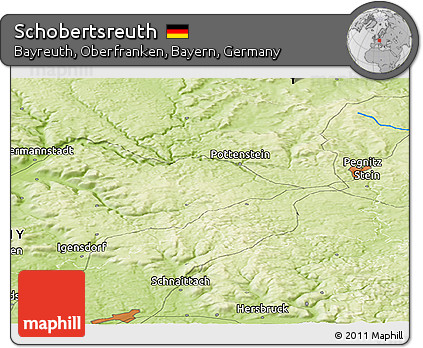 Physical Panoramic Map of Schobertsreuth