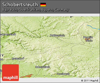 Physical Panoramic Map of Schobertsreuth