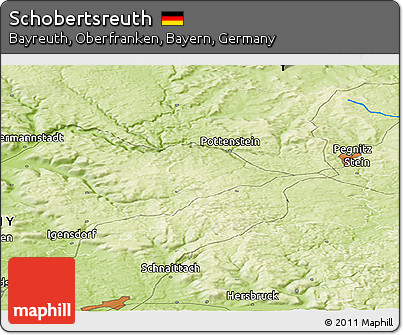 Physical Panoramic Map of Schobertsreuth