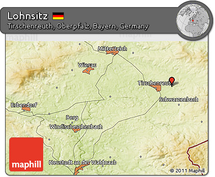 Physical 3D Map of Lohnsitz