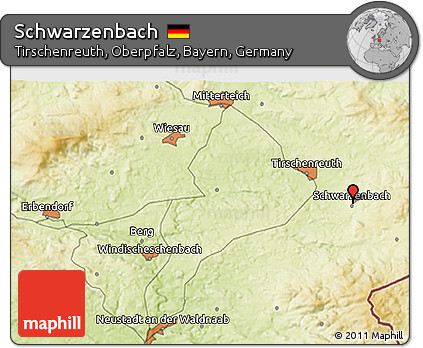 Physical 3D Map of Schwarzenbach