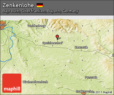 Physical 3D Map of Zenkenlohe