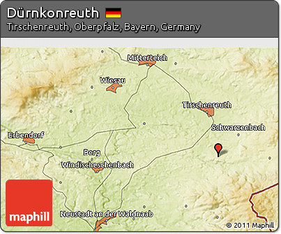 Physical 3D Map of Dürnkonreuth