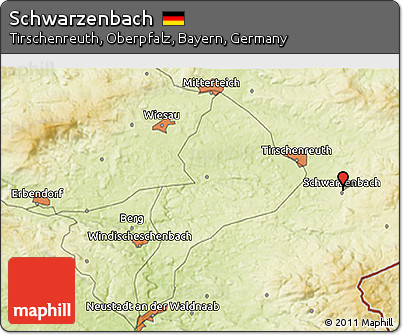Physical 3D Map of Schwarzenbach