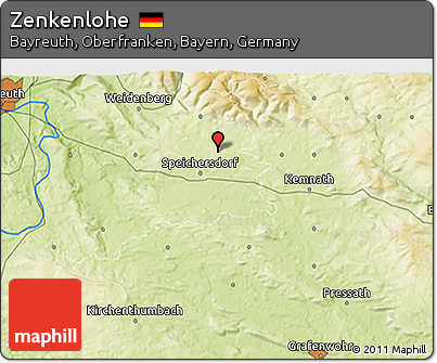 Physical 3D Map of Zenkenlohe