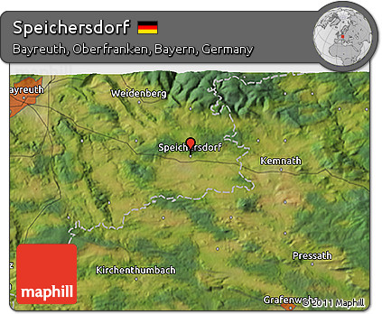 Satellite 3D Map of Speichersdorf